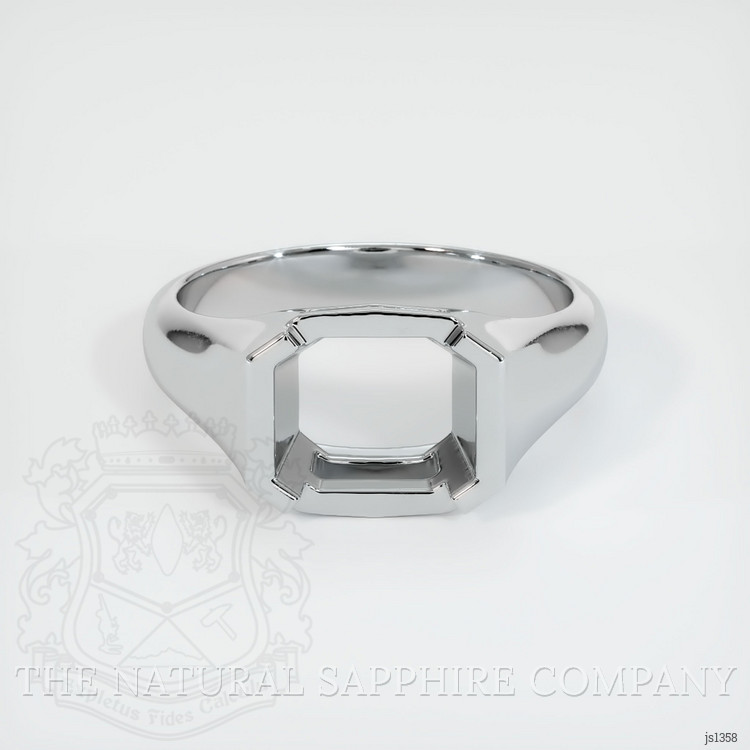 14K White Gold Men's Ring Setting