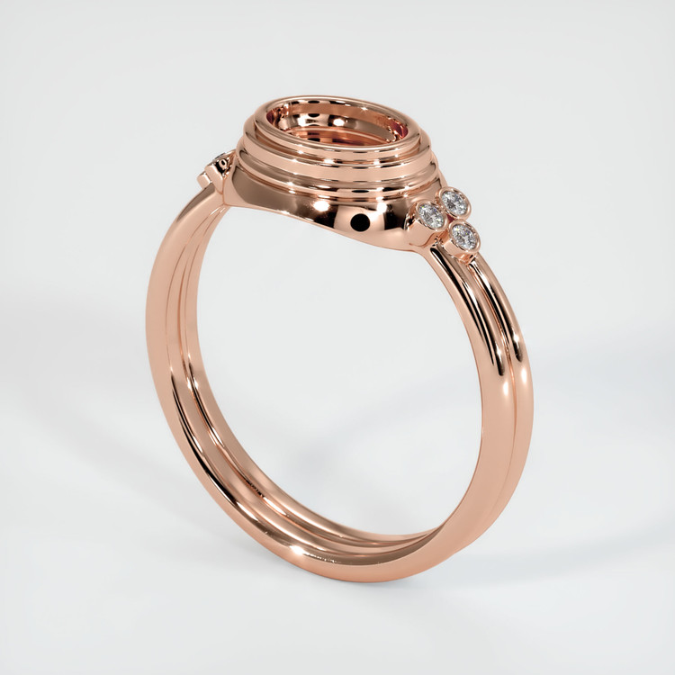 14K Rose Gold Antique Style Ring Setting