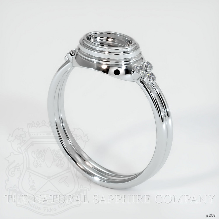 14K White Gold Antique Style Ring Setting