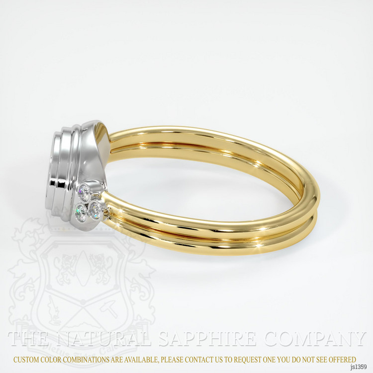 18K White & Yellow Antique Style Ring Setting