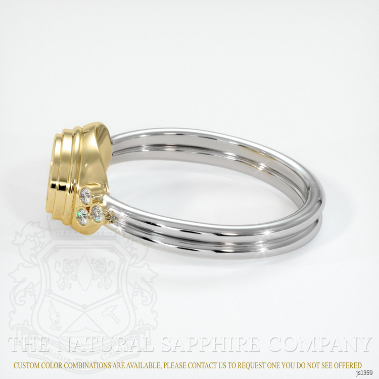 14K Yellow & White Antique Style Ring Setting