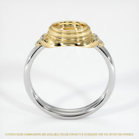 14K Yellow & White Antique Style Ring Setting Image