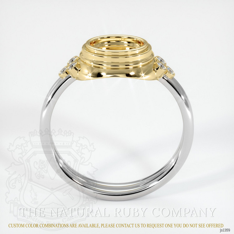 14K Yellow & White Antique Style Ring Setting