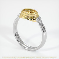 18K Yellow & White Antique Style Ring Setting Video