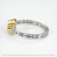 18K Yellow & White Antique Style Ring Setting Image