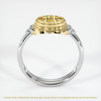 18K Yellow & White Antique Style Ring Setting Image