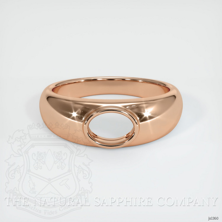 18K Rose Gold Men's Ring Setting