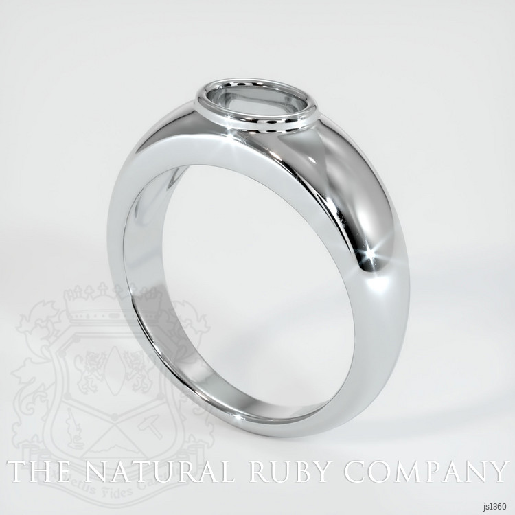 14K White Gold Men's Ring Setting