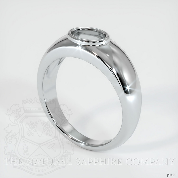 14K White Gold Men's Ring Setting