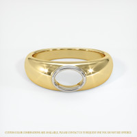 14K White & Yellow Men's Ring Setting Image