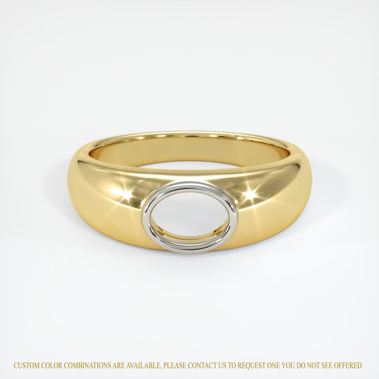 14K White & Yellow Men's Ring Setting