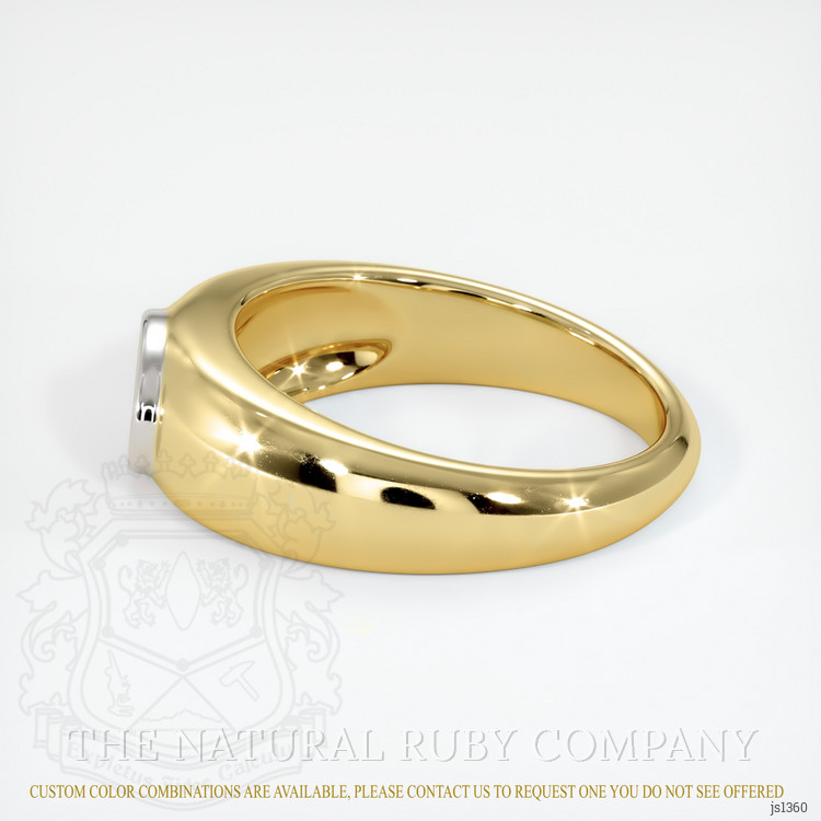 18K White & Yellow Men's Ring Setting