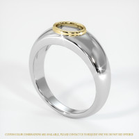 14K Yellow & White Men's Ring Setting Video