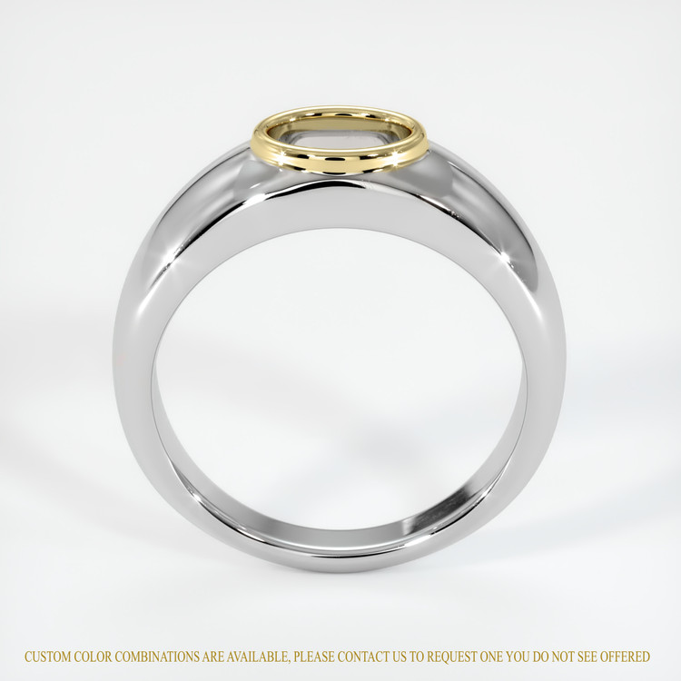 14K Yellow & White Men's Ring Setting