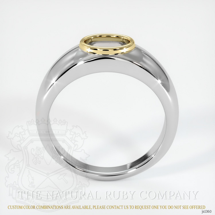 14K Yellow & White Men's Ring Setting