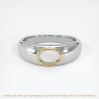 18K Yellow & White Men's Ring Setting Image