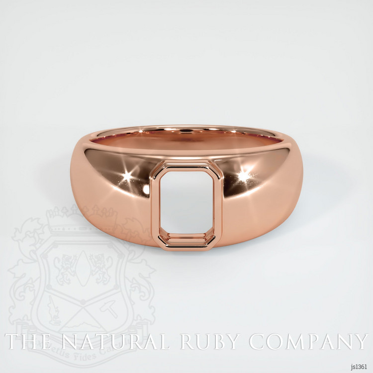 14K Rose Gold Men's Ring Setting