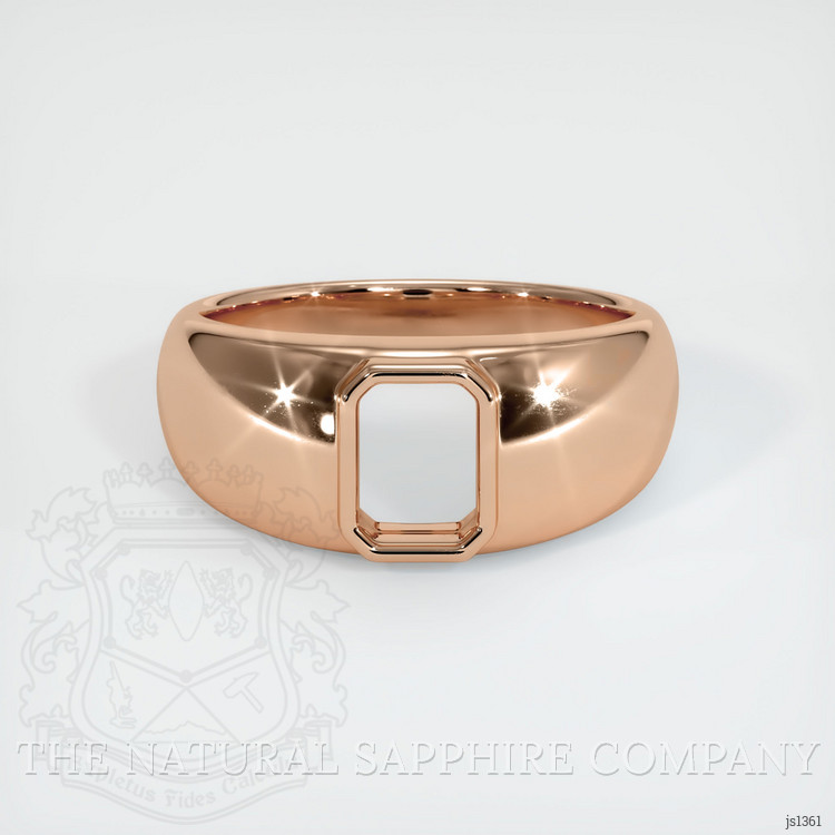 18K Rose Gold Men's Ring Setting