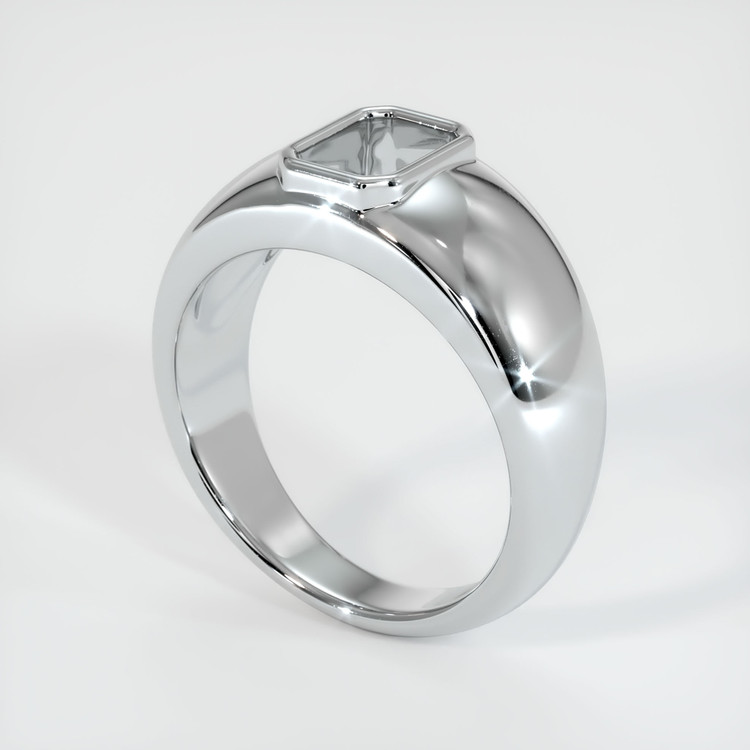 14K White Gold Men's Ring Setting