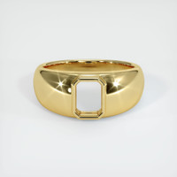 18K Yellow Gold Men's Ring Setting Image