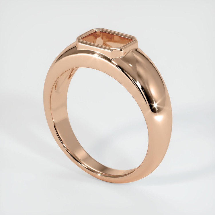 18K Rose Gold Men's Ring Setting