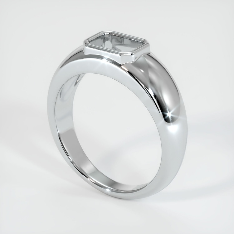 14K White Gold Men's Ring Setting