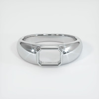 14K White Gold Men's Ring Setting Image