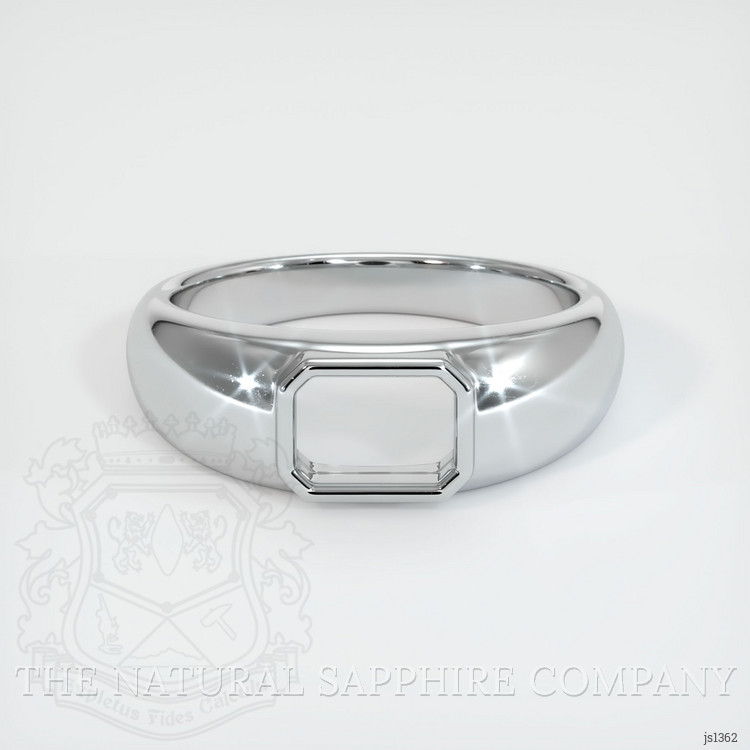 14K White Gold Men's Ring Setting