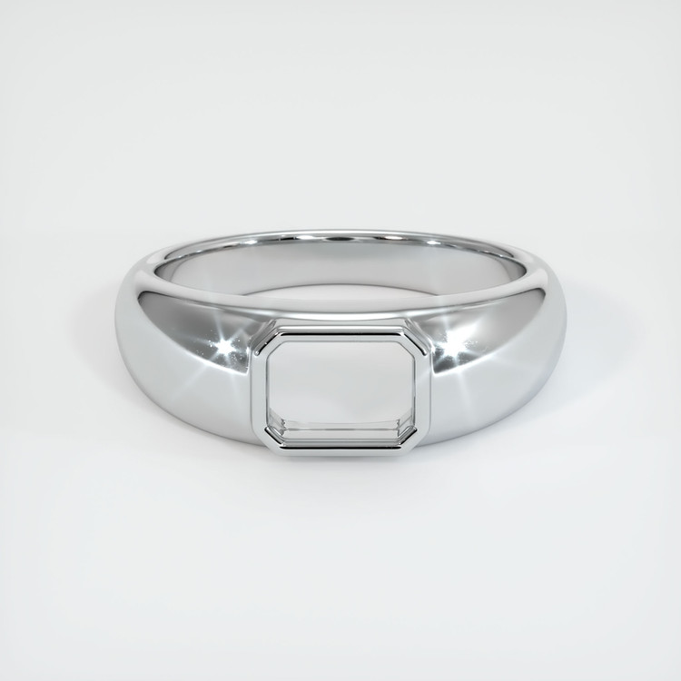 14K White Gold Men's Ring Setting
