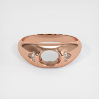 14K Rose Gold Men's Ring Setting Image