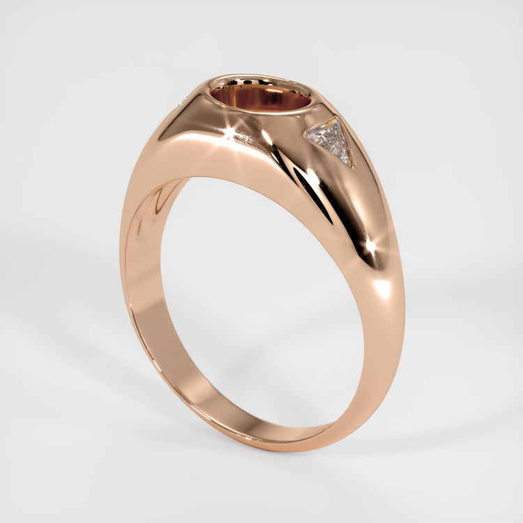 18K Rose Gold Men's Ring Setting