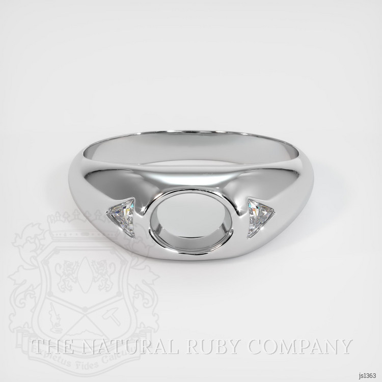 14K White Gold Men's Ring Setting