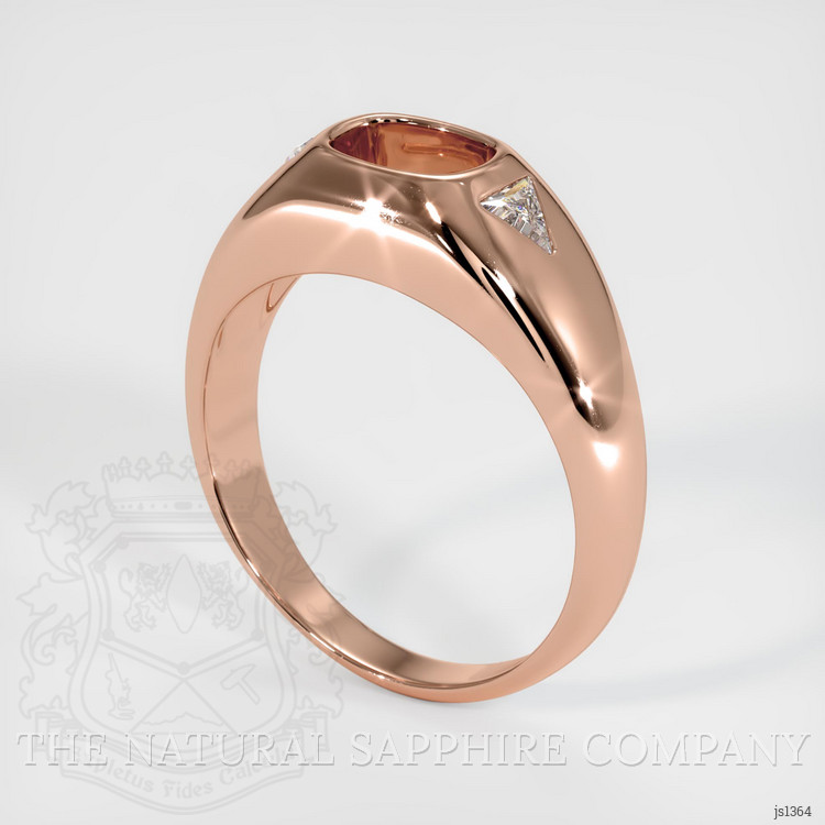 14K Rose Gold Men's Ring Setting