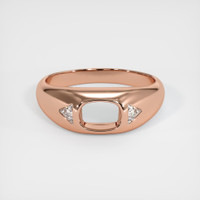 14K Rose Gold Men's Ring Setting Image