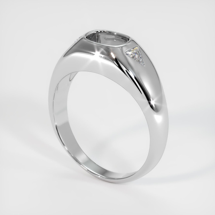 14K White Gold Men's Ring Setting