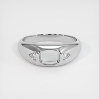 14K White Gold Men's Ring Setting Image