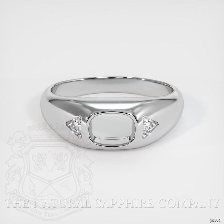 14K White Gold Men's Ring Setting