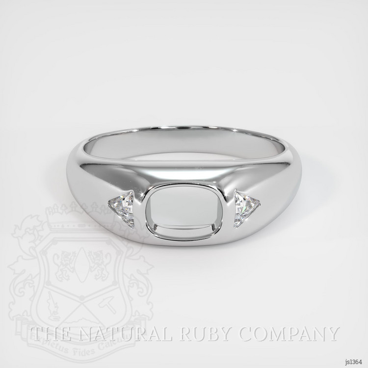 14K White Gold Men's Ring Setting