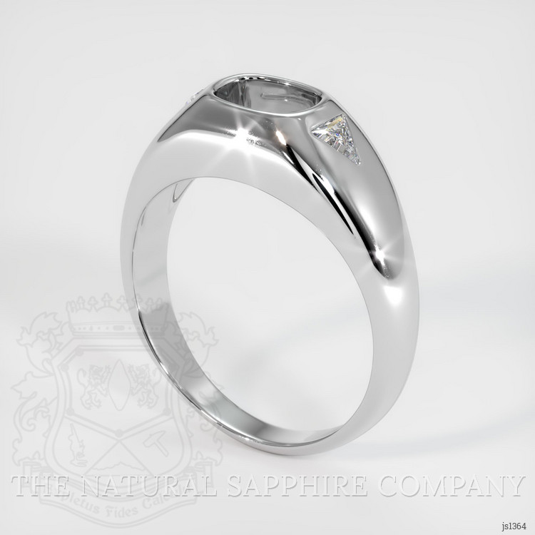 18K White Gold Men's Ring Setting
