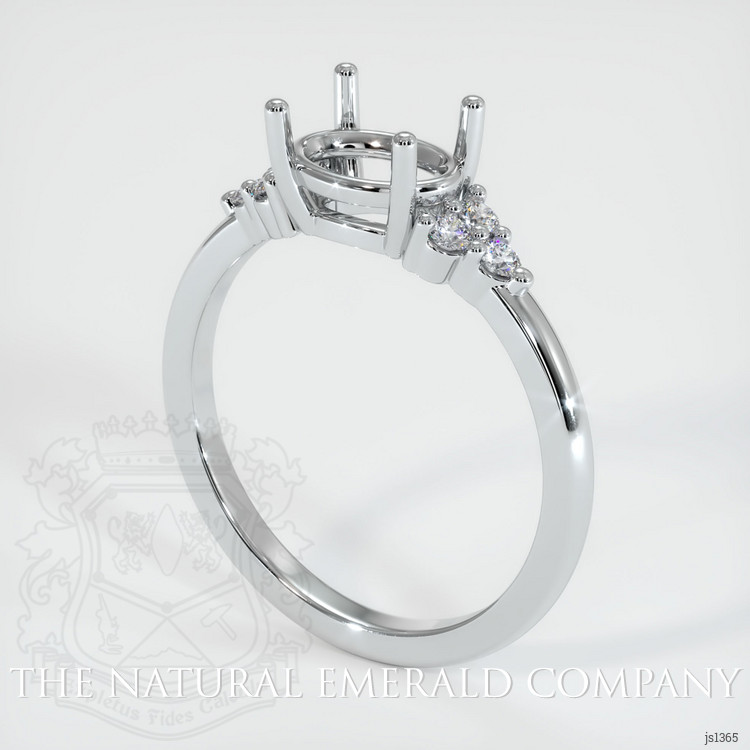 Platinum 950 Side Stones Ring Setting #JS1365PT | The Natural Emerald ...