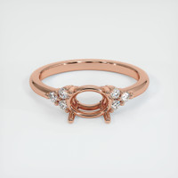 14K Rose Gold Accent Stones Ring Setting Image