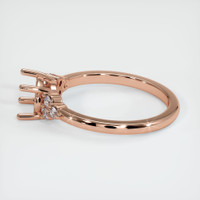 14K Rose Gold Accent Stones Ring Setting Image