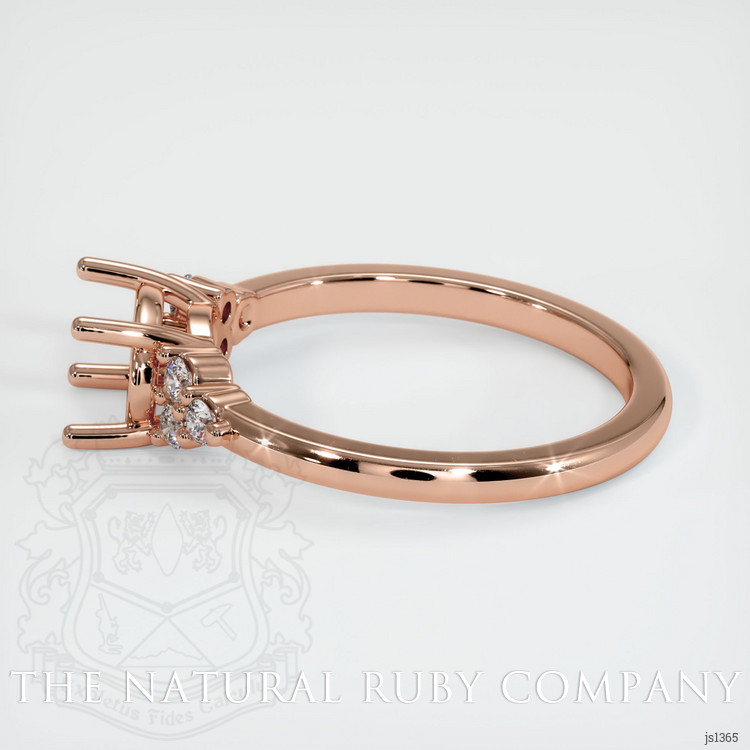 14K Rose Gold Accent Stones Ring Setting