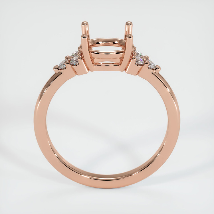 14K Rose Gold Accent Stones Ring Setting