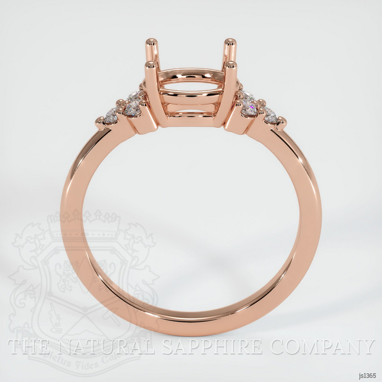 14K Rose Gold Accent Stones Ring Setting