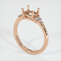 18K Rose Gold Accent Stones Ring Setting Video