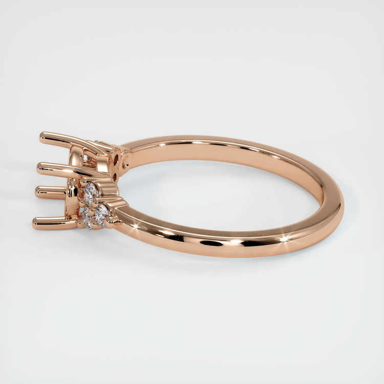 18K Rose Gold Accent Stones Ring Setting
