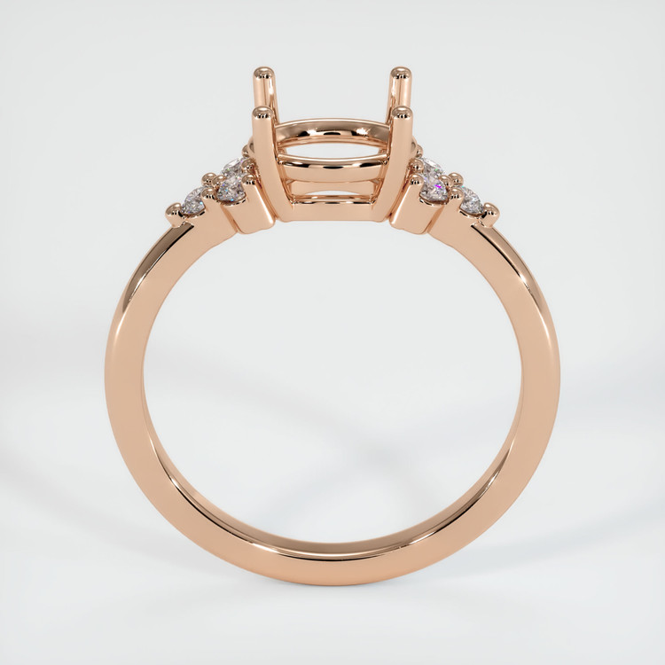 18K Rose Gold Accent Stones Ring Setting