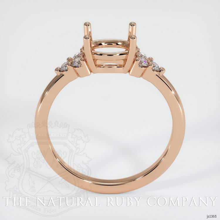 18K Rose Gold Accent Stones Ring Setting
