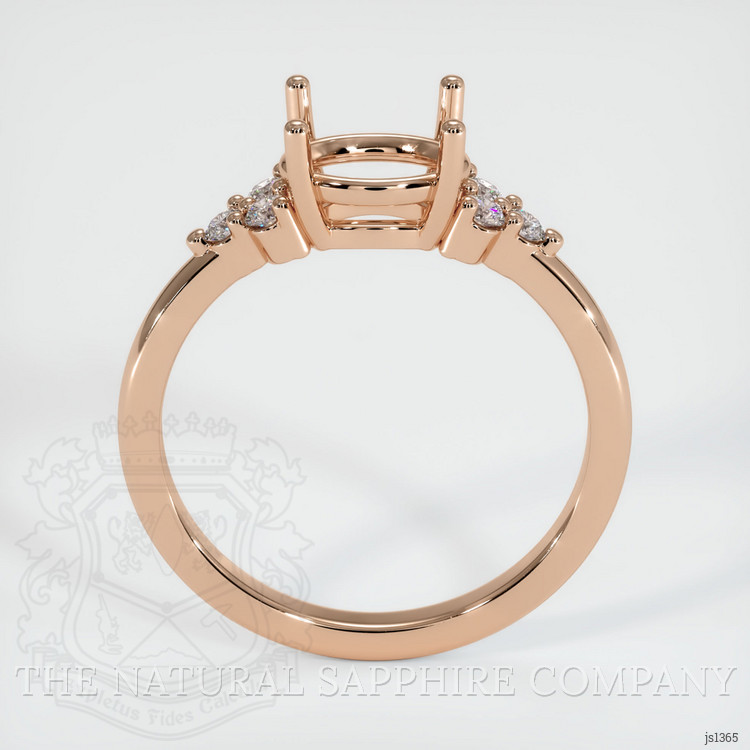 18K Rose Gold Accent Stones Ring Setting